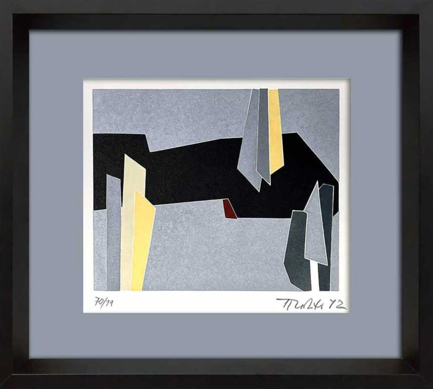 Hans Richter 1972 Signed Etching 70/99 Limited Edition Framed Modern Art