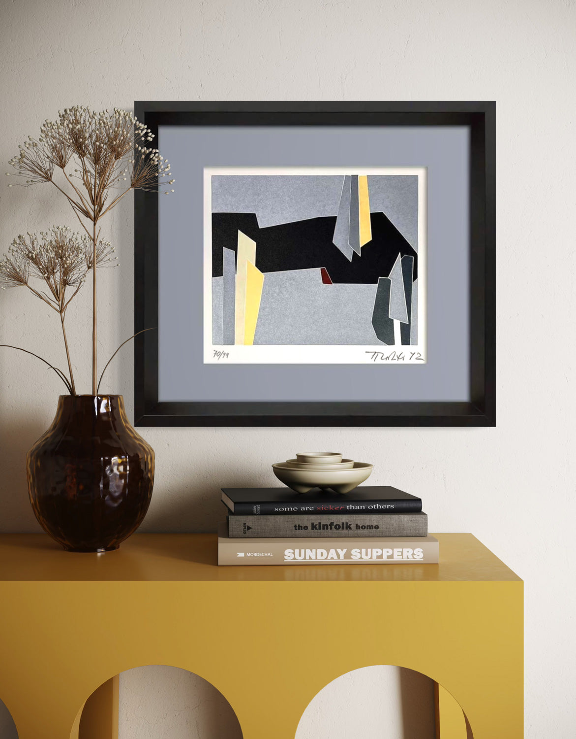 Hans Richter 1972 Signed Etching 70/99 Limited Edition Framed Modern Art