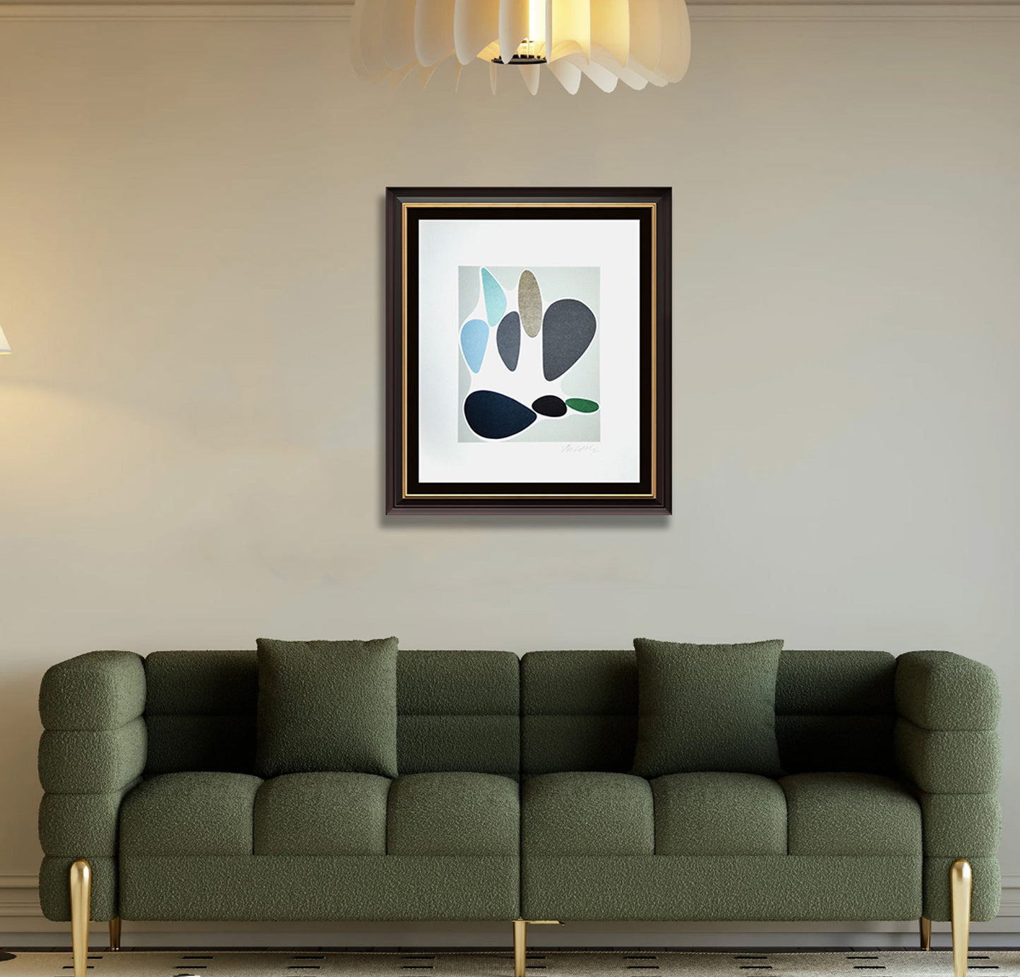 Victor Vasarely Signed Lithograph (1972) – Limited Edition Op Art Print on Rives Paper, Custom Framed