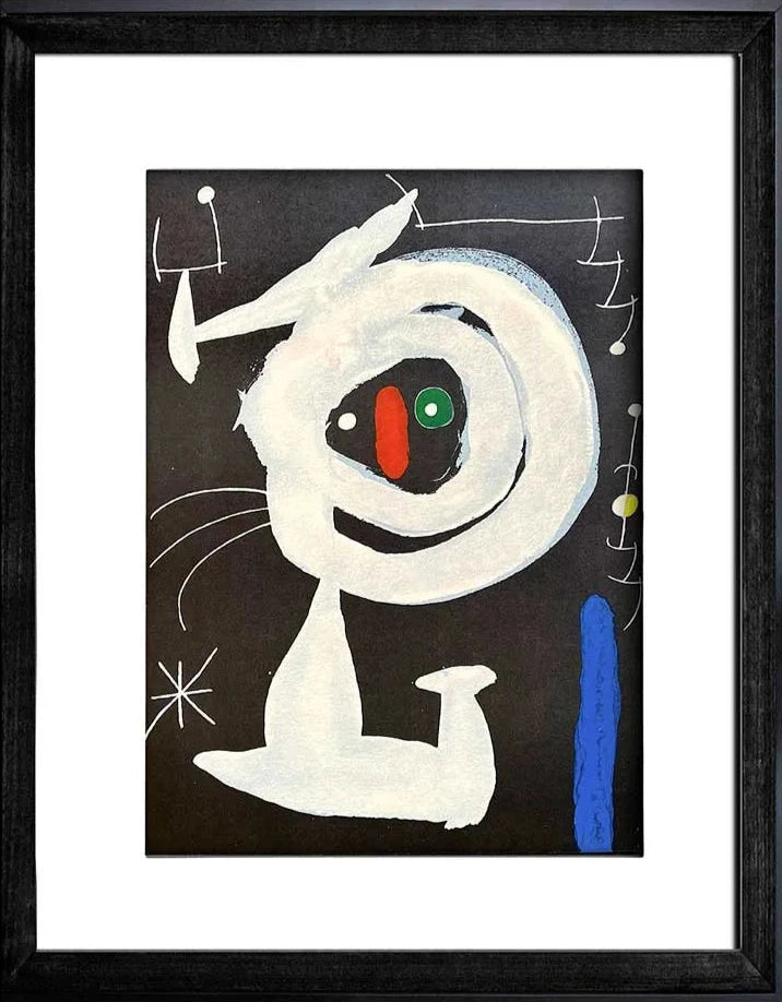 Joan MIRO Lithograph ORIGINAL in Color w/Cat. Ref (c112) 1967 w/Frame included
