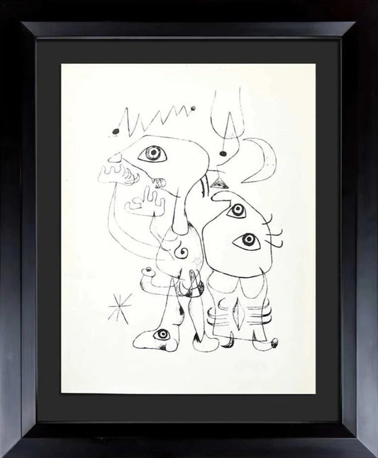 Joan MIRO Lithograph Barcelona 1947 LIMITED Edition with Cat. Ref: c13 + FRAME Included