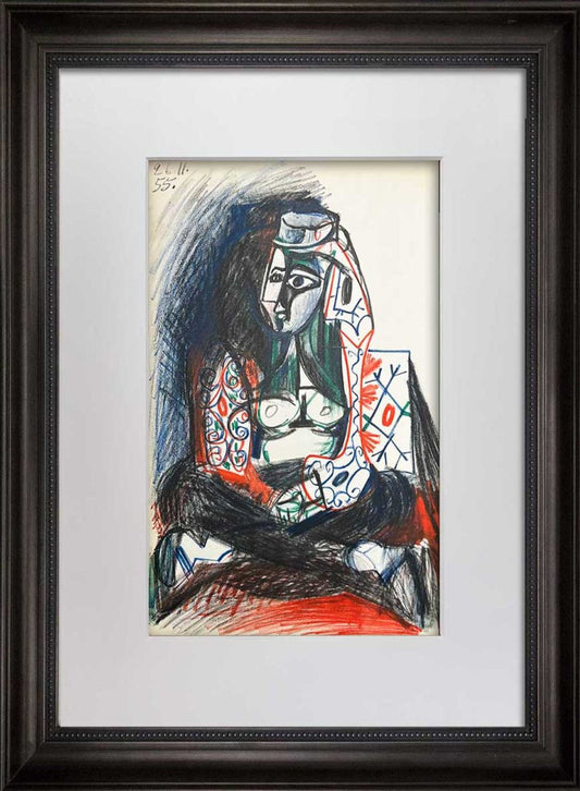 Pablo Picasso Ltd Ed. n°332 Lithograph "Turkish Woman" w/Custom FRAMING