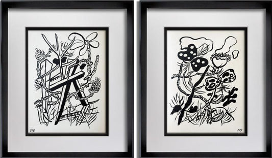 2 Fernand LEGER Limited Edition ORIGINAL Lithograph *RARE (2pc Set)