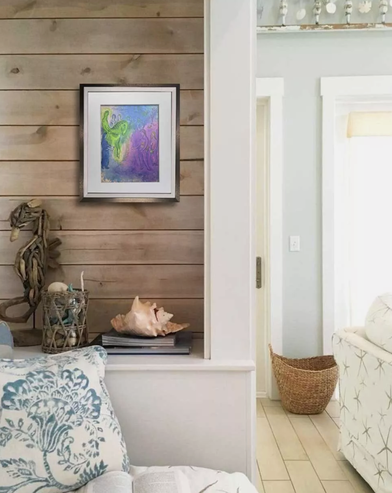 Marc CHAGALL Color Lithograph LIMITED Ed. "Arrival of Dionysophanes w/Frame