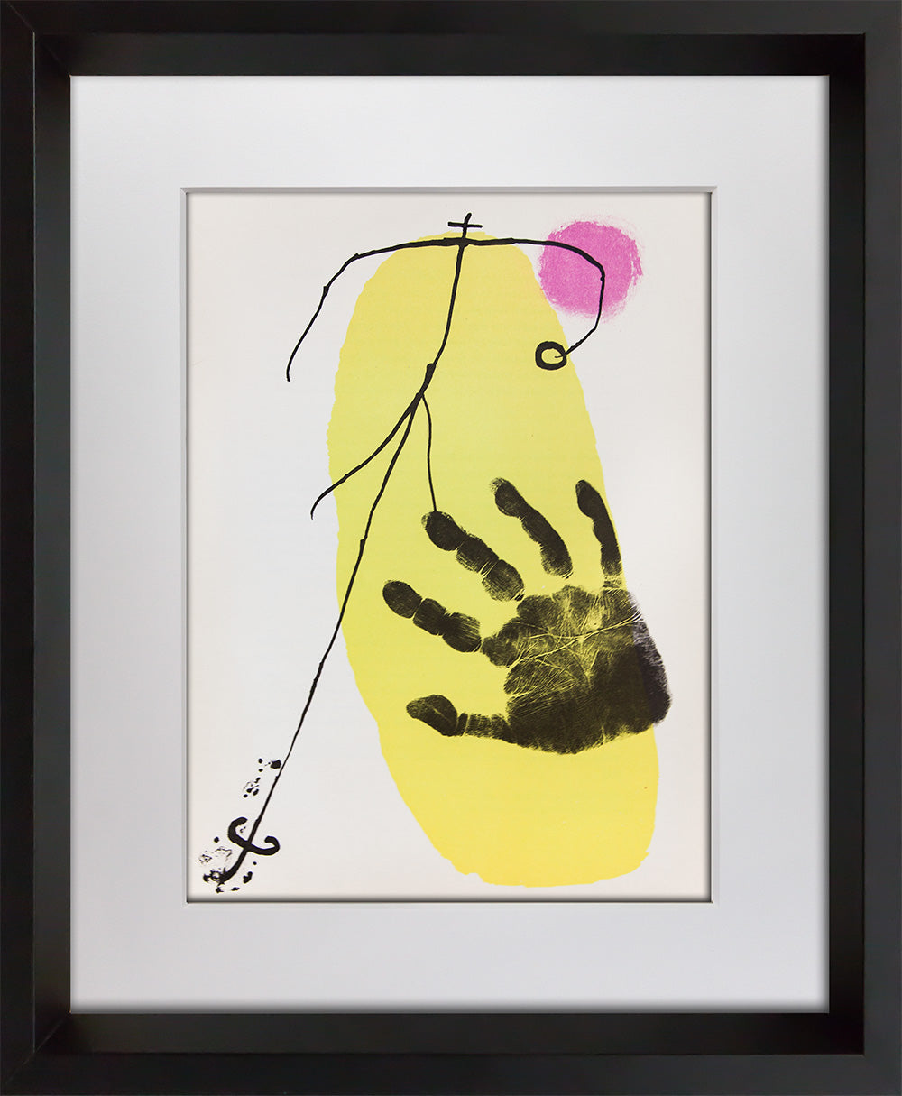Joan Miró 1956 Lithograph Set of 2 – Mourlot Paris Limited Edition, Framed