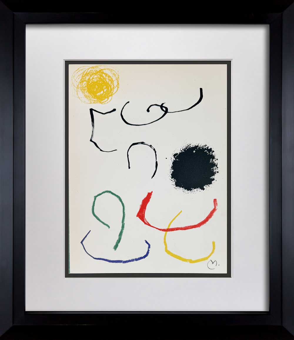 Original Joan Miro Lithograph, Hand Sign, 1964