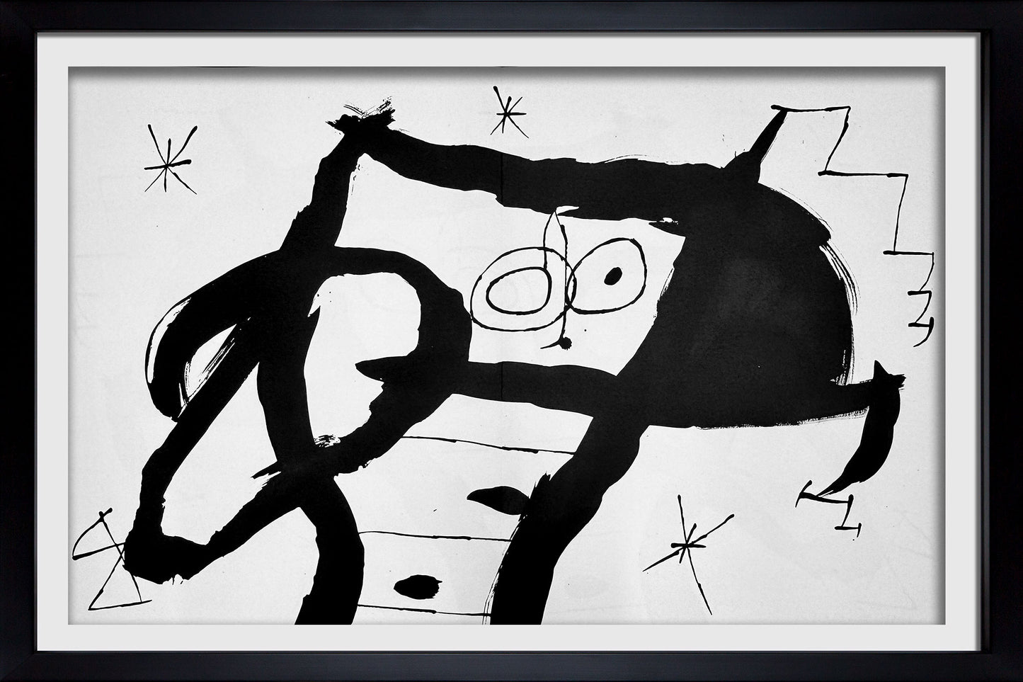 Joan Miro 1968 Original Double Lithograph ‚Äö√Ñ√¨ Limited Edition Mourlot Paris Framed Art (Cramer 123)