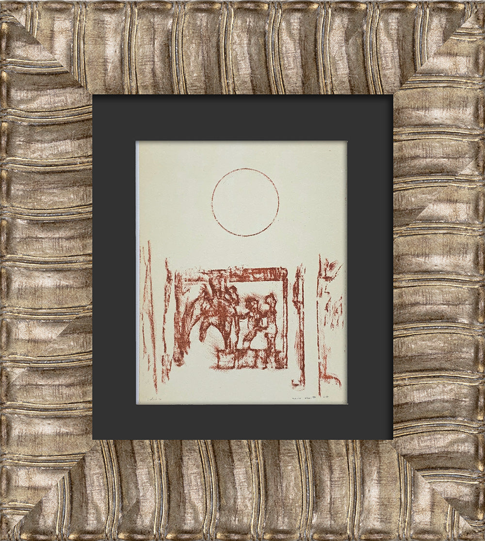 Max Ernst 3-Piece Lithograph Set (1973) – Solstice, La Harpe, Le Chant du Cygne | Framed Surrealist Prints on Arches Paper