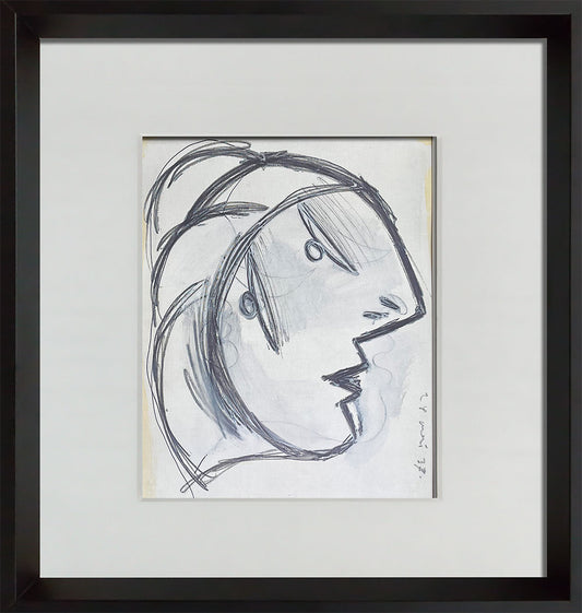 Pablo PICASSO Lithograph Head GUERNICA Ltd Edition Study +Custom FRAME