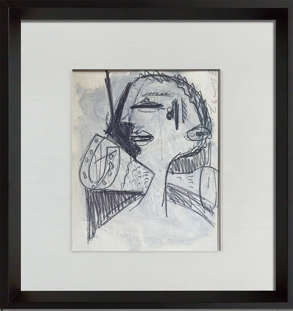 Pablo PICASSO Lithograph GUERNICA Prepatory Head Sketch Ltd Edition Study +Custom FRAME