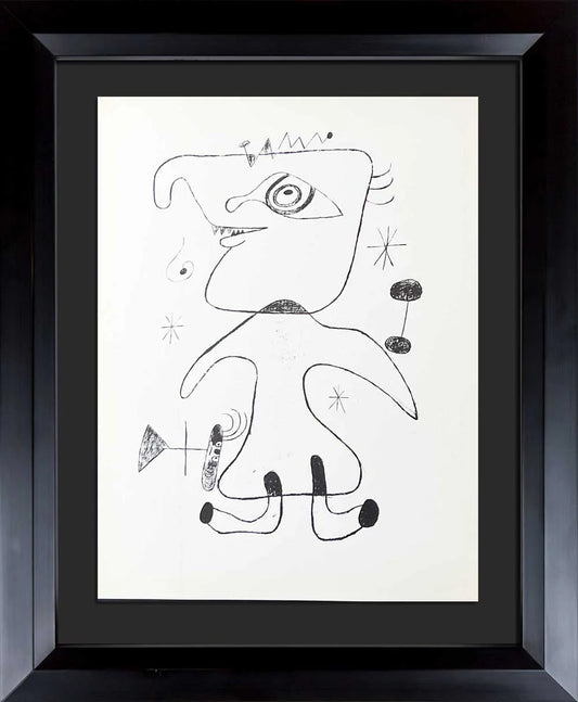Joan MIRO Lithograph LIMITED Edition with Cat. Ref: c13 + Custom FRAME Included *1947