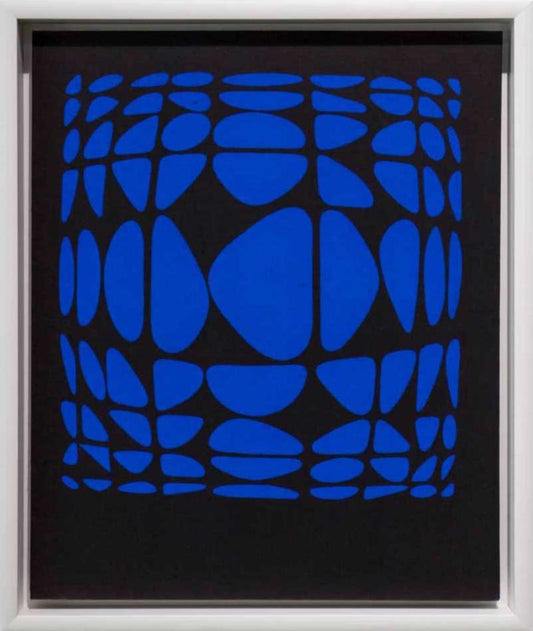 Victor Vasarely Original Serigraph on Canvas Board