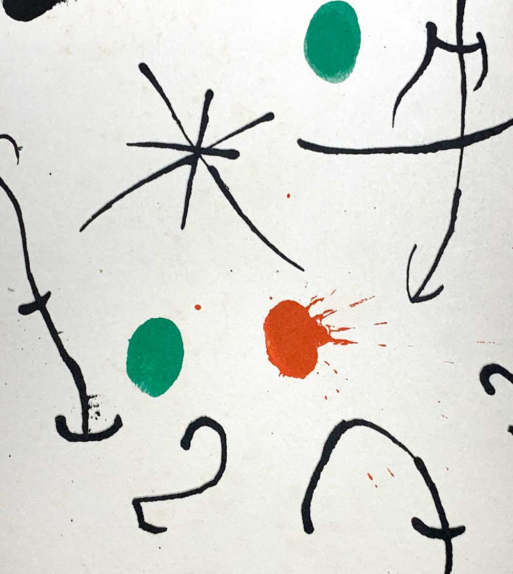 Joan MIRO Original 1968 Color Lithograph Numbered LIMITED Ed. w/Custom FRAME