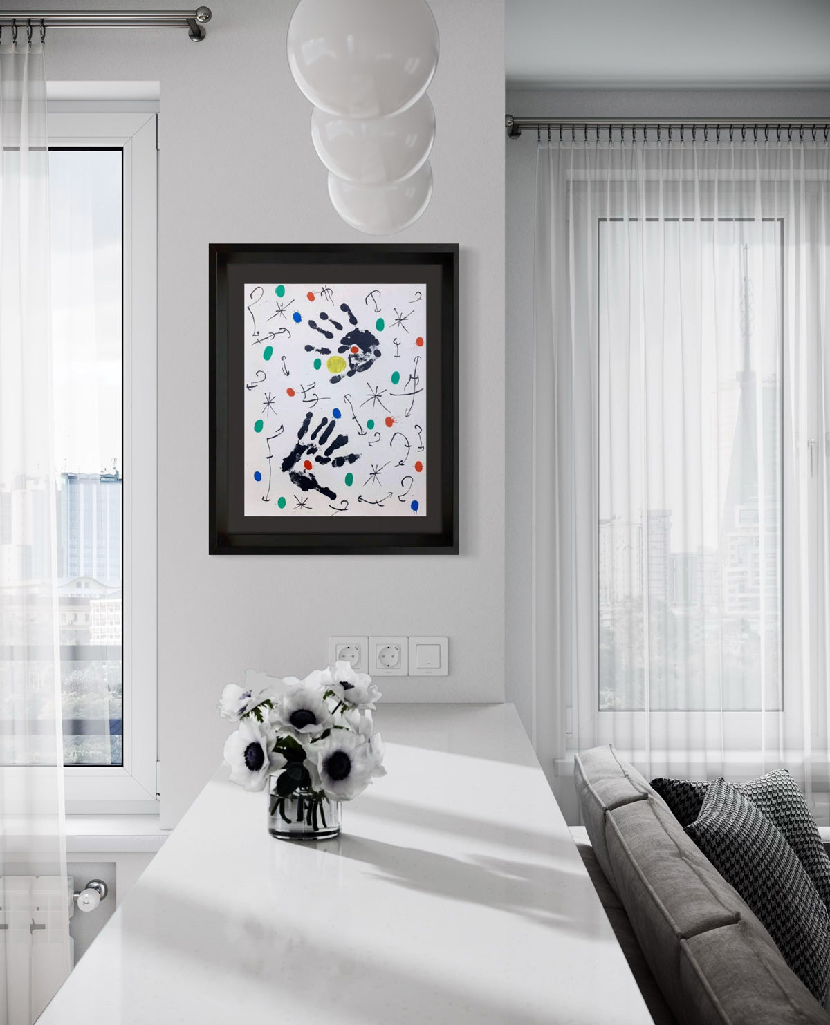 Joan Miró Original Lithograph 1968 – Limited Edition on Guarro Paper, Custom Framed