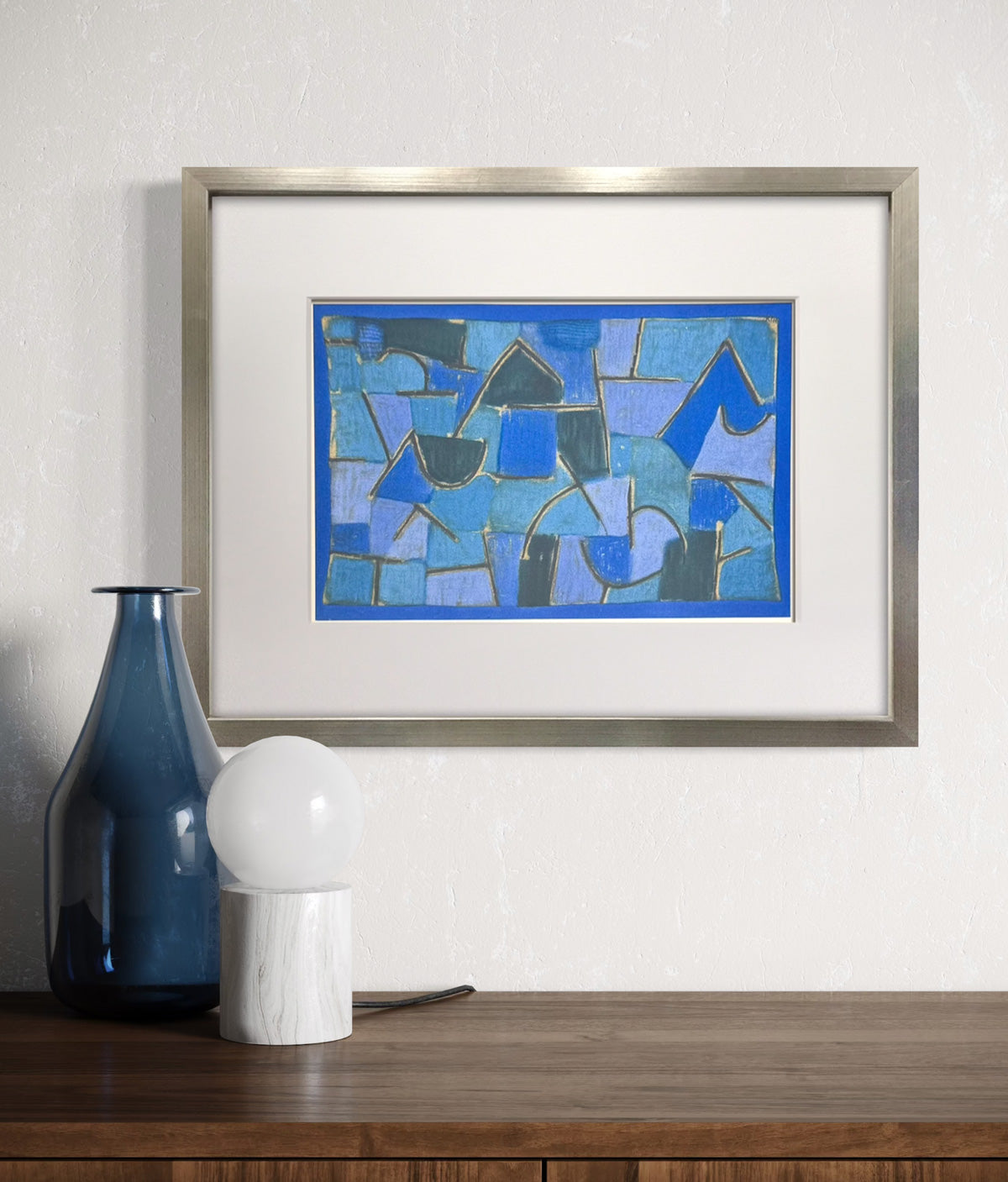 Paul Klee Blue Night Limited Edition Lithograph 1940s COA Framed