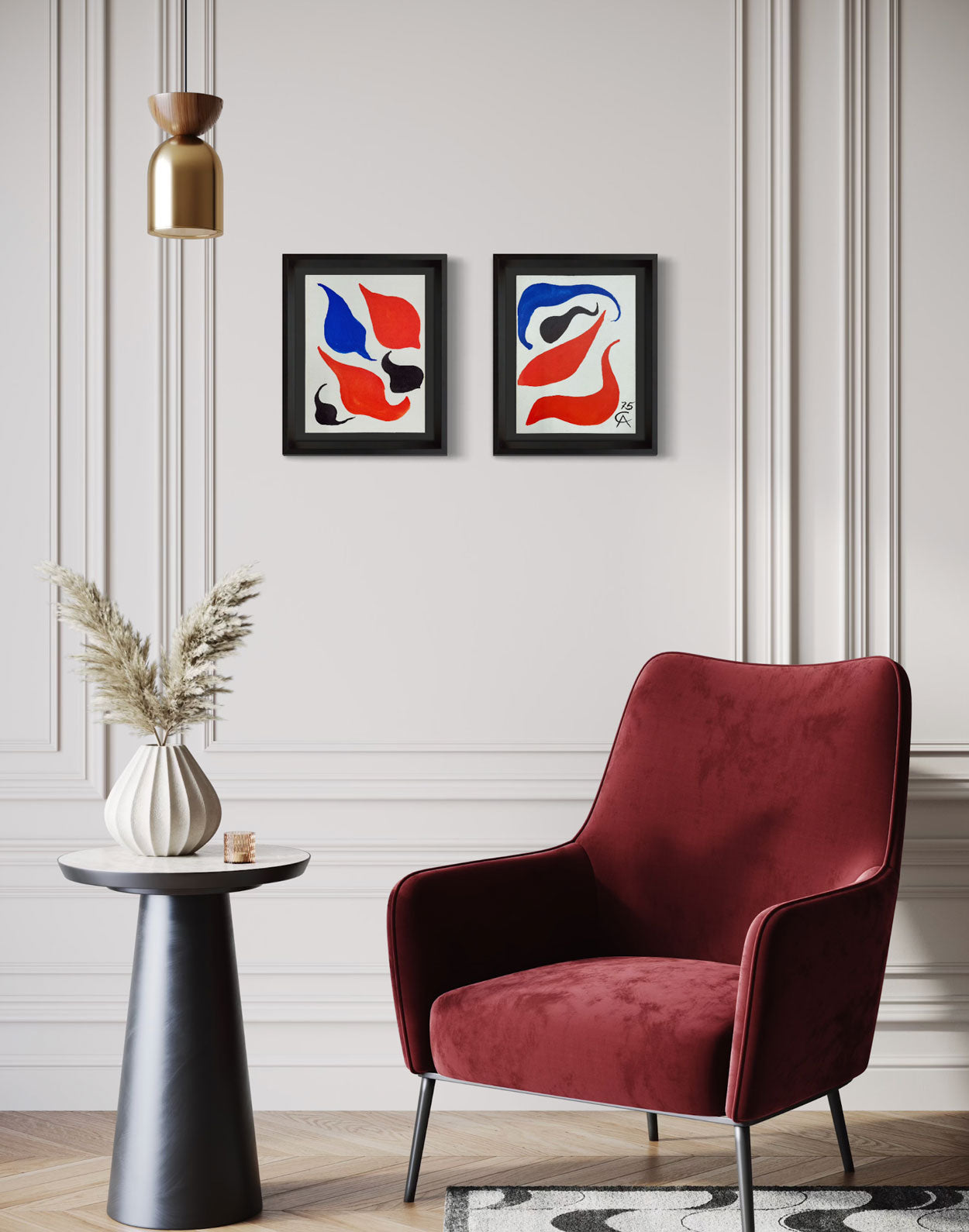 Alexander Calder 1975 Limited Edition Lithograph Suite | Set of 2 Maeght Prints