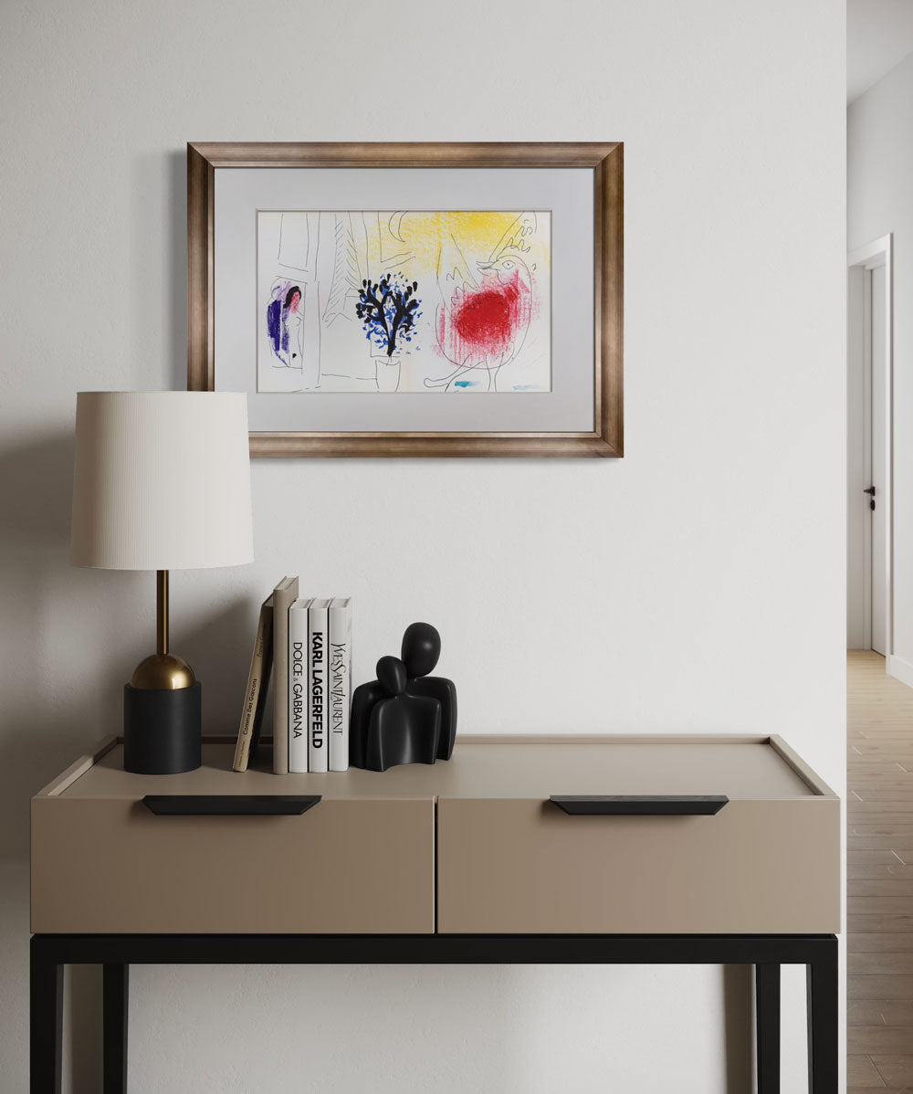 Marc CHAGALL Ltd. Ed. ORIGINAL Dbl. Lithograph *Cat.Ref.c34 w/ FRAME Included