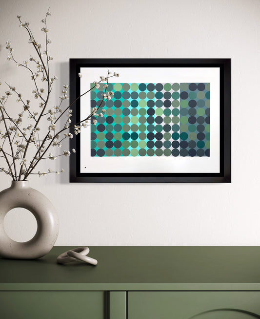 Josef Albers Original Silkscreen [XVIII-2b] Limited Ed. w/FRAME Included