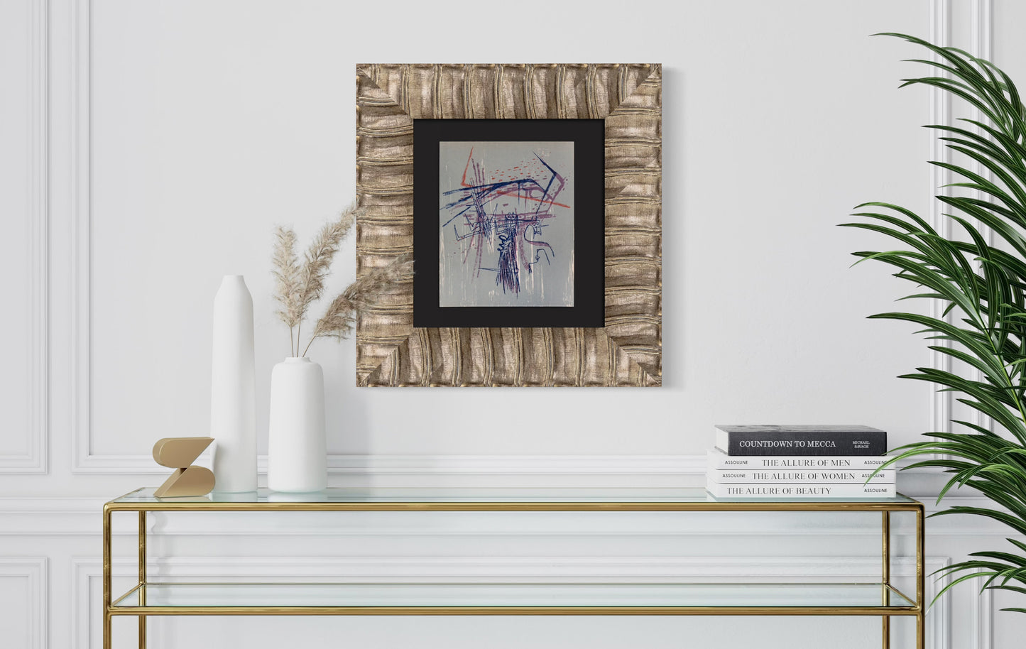 Wilfredo Lam 1963 Lithograph Mourlot Paris Framed | Limited Edition Cuban Modern Art Print