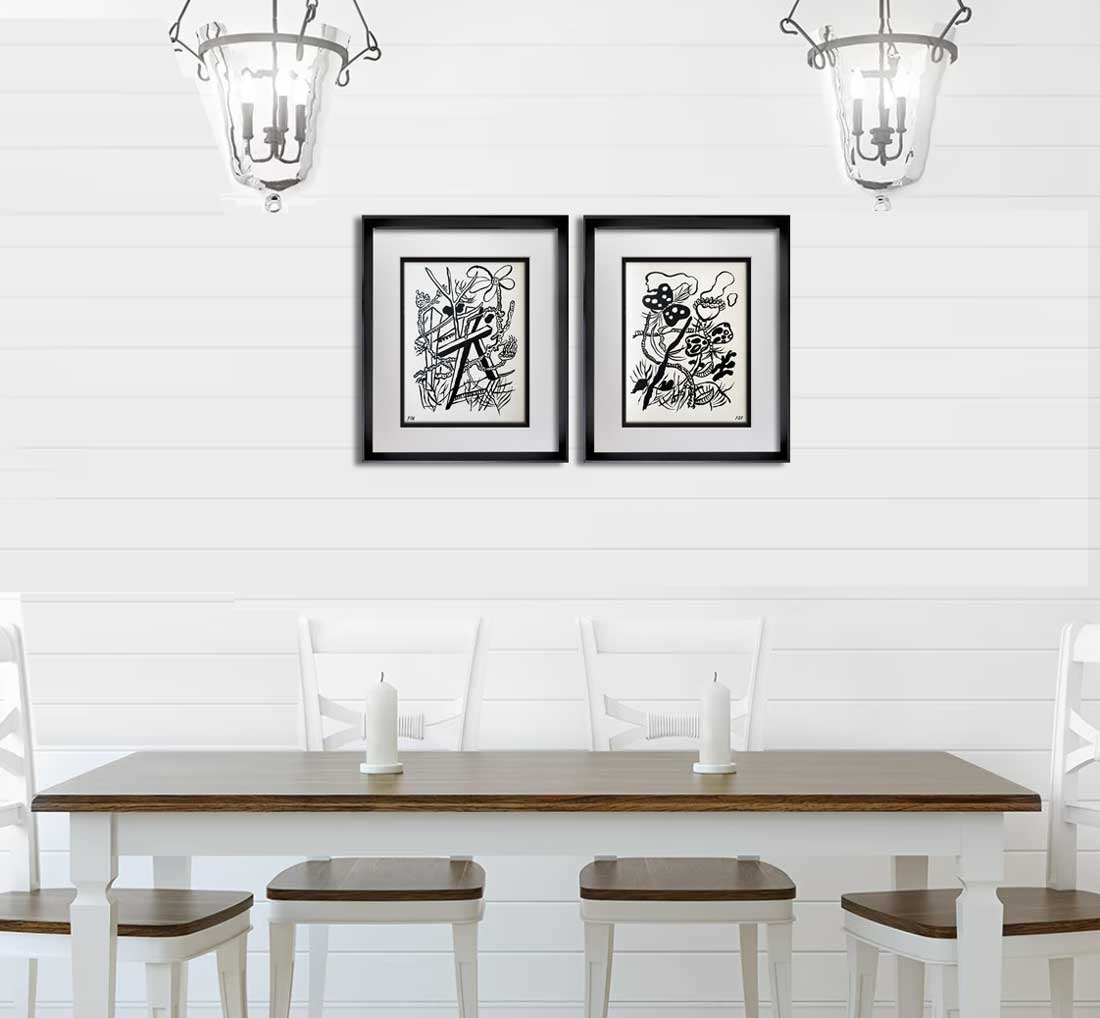 2 Fernand LEGER Limited Edition ORIGINAL Lithograph *RARE (2pc Set)