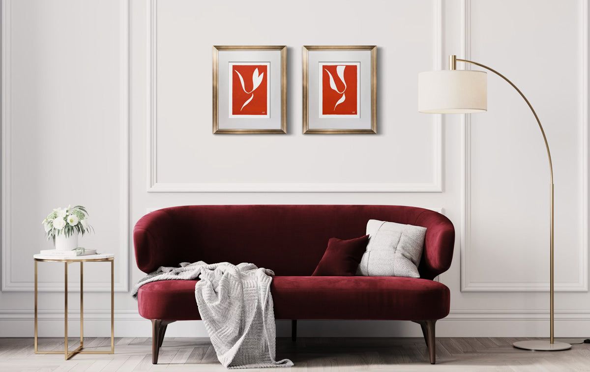 Henri Matisse Pas des Patineurs 1938 Limited Edition Linocuts Set of 2 Custom Framed