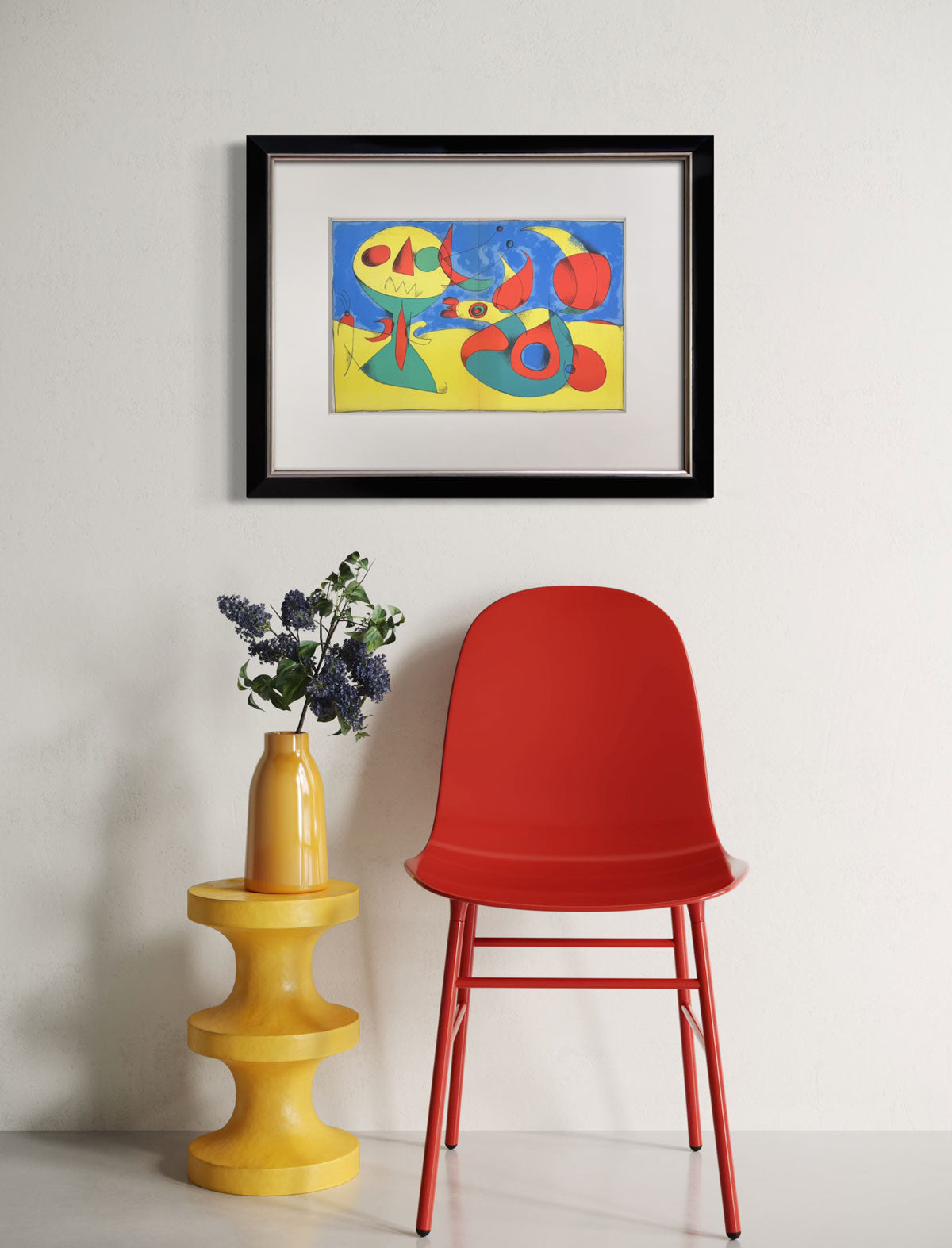 Joan Miro Original Color Lithograph 1956 Limited Edition Custom Framed COA