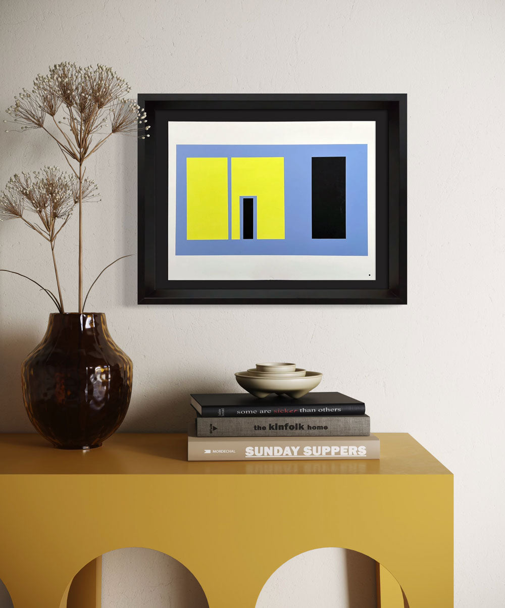 Josef ALBERS Original SILKSCREEN [XVIII-1a] LIMITED Ed. 1963 w/Archival Frame