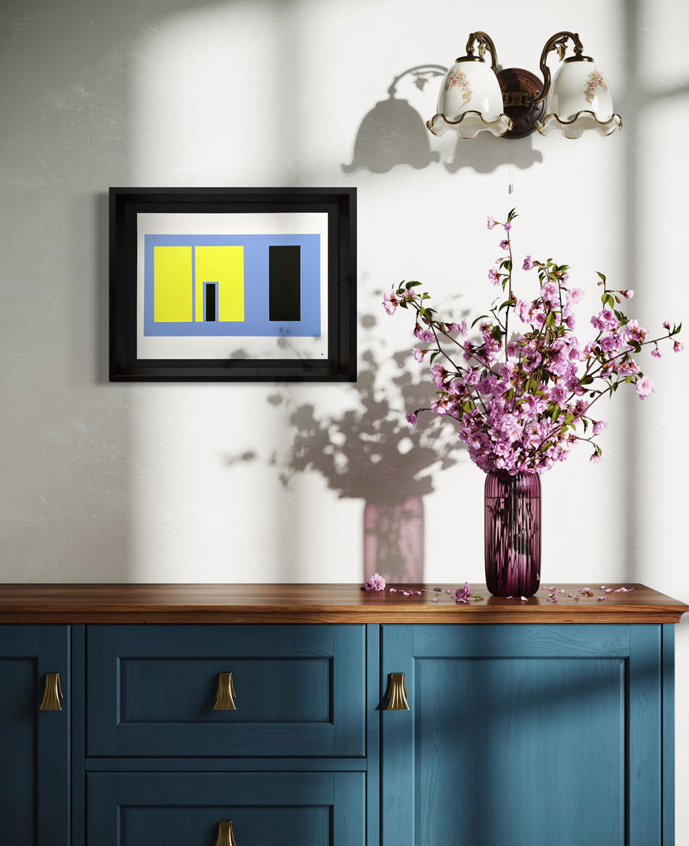 Josef ALBERS Original SILKSCREEN [XVIII-1a] LIMITED Ed. 1963 w/Archival Frame