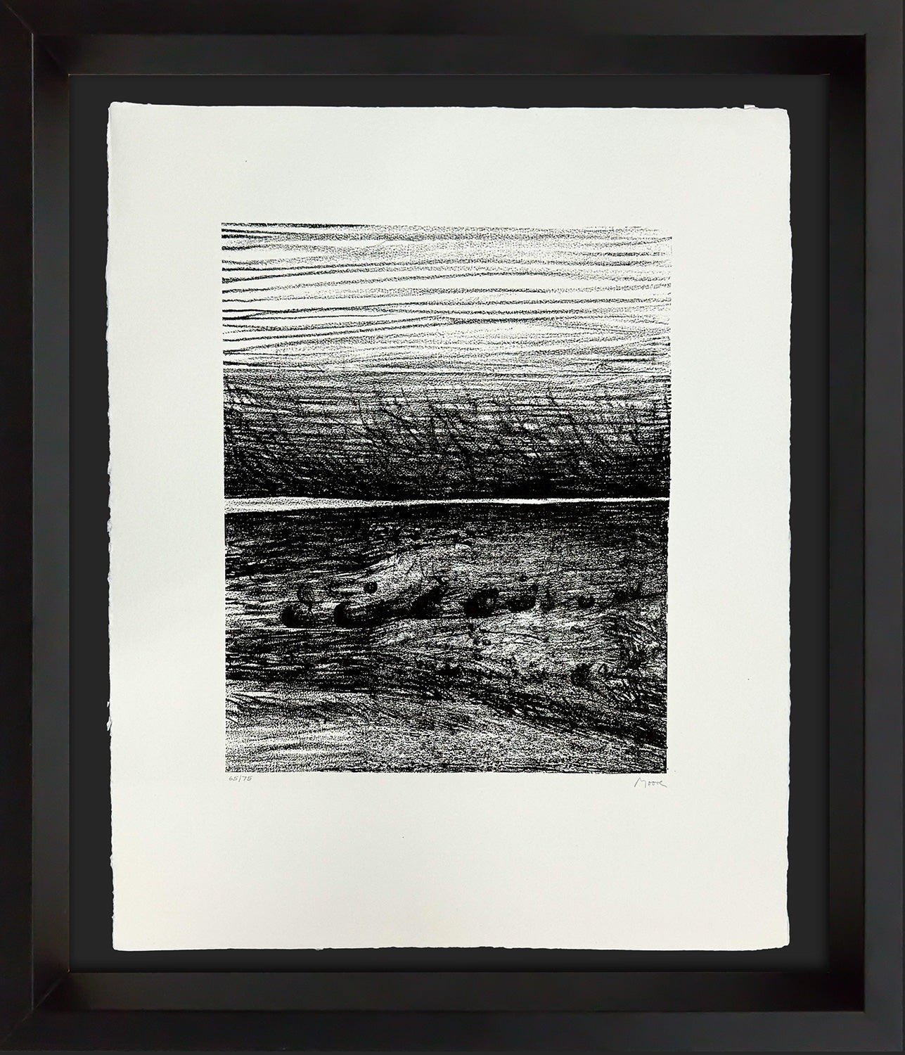 Henry Moore – Windswept Landscape (1973) Signed Lithograph, Ltd Ed 65/75