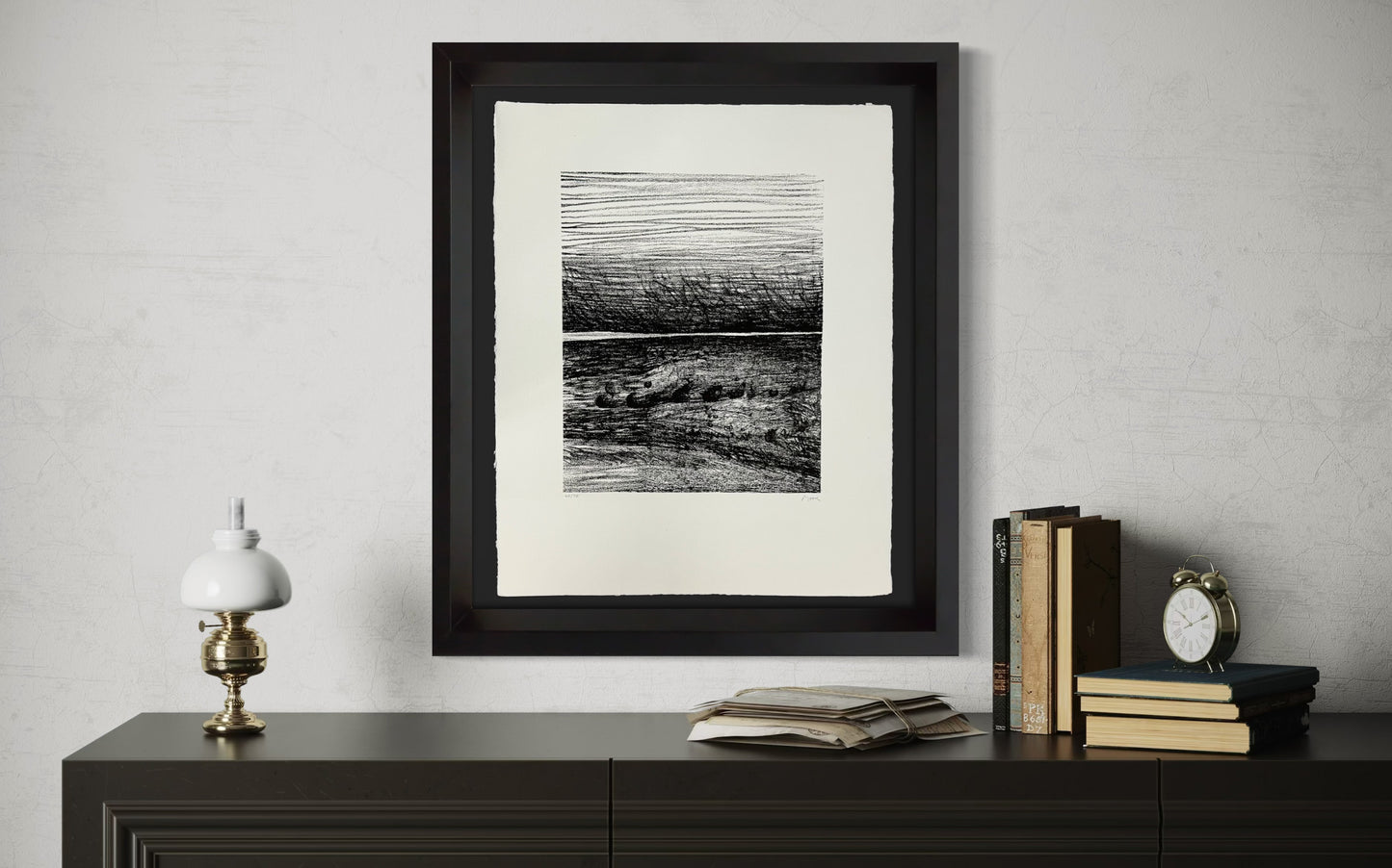 Henry Moore – Windswept Landscape (1973) Signed Lithograph, Ltd Ed 65/75