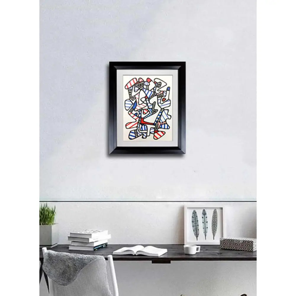 Jean Dubuffet LITHOGRAPH Limited EDITION - Abstract Vacuum Forms 1973 w/ Frame