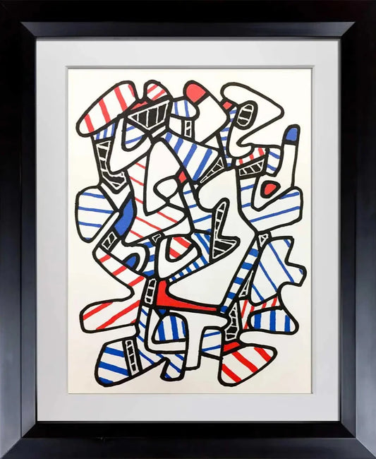 Jean Dubuffet LITHOGRAPH Limited EDITION - Abstract Vacuum Forms 1973 w/ Frame