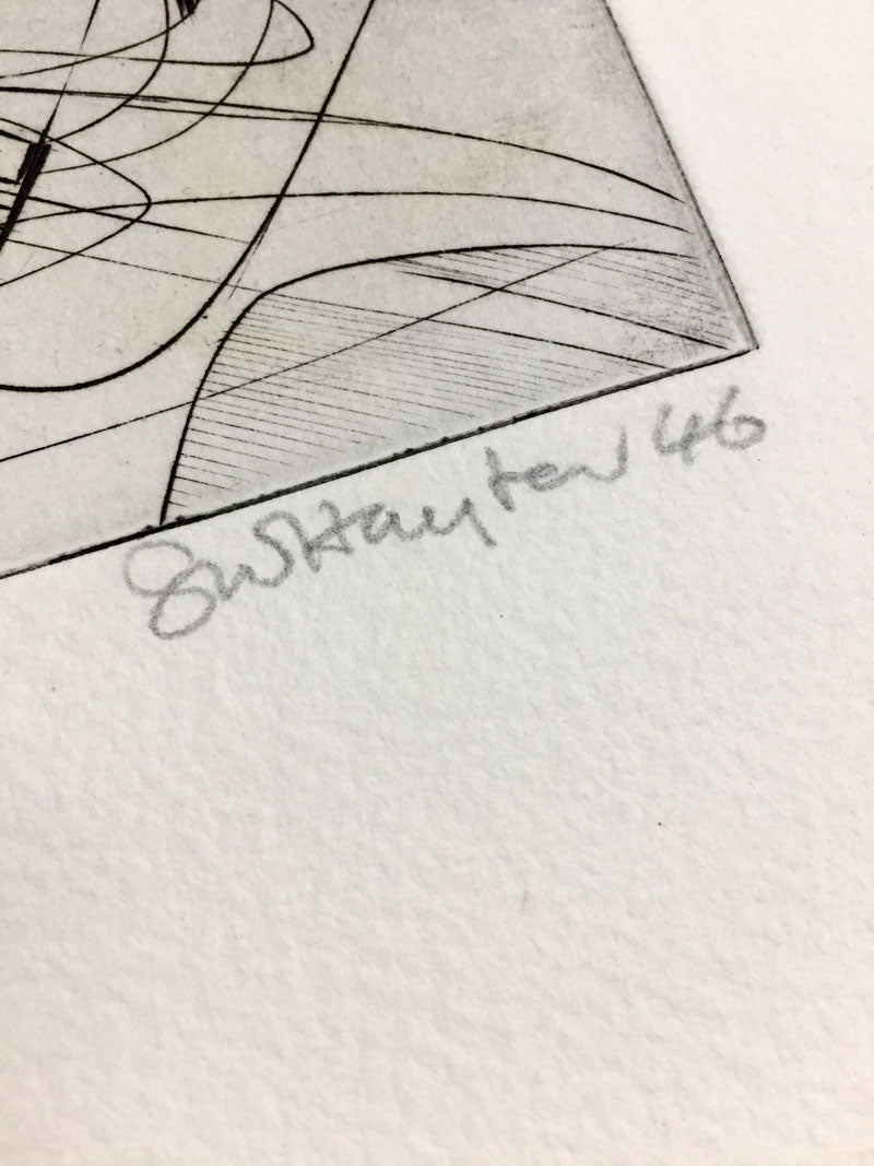 Stanley HAYTER Etching Hand SIGNED Ltd. Edition w/Custom Archival FRAME