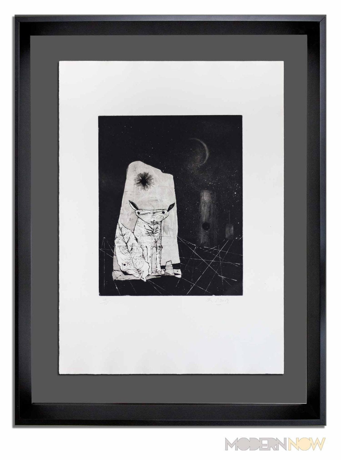 Johnny Friedlaender Hand Signed Etching - Coyote