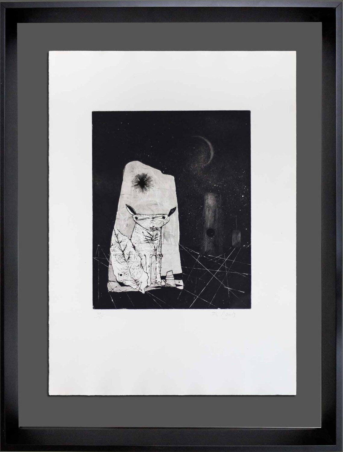 Johnny Friedlaender Hand Signed Etching - Coyote