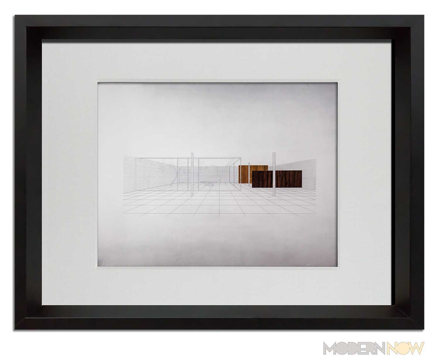 Mies Van Der Rohe Limited Edition Lithograph "Row House"