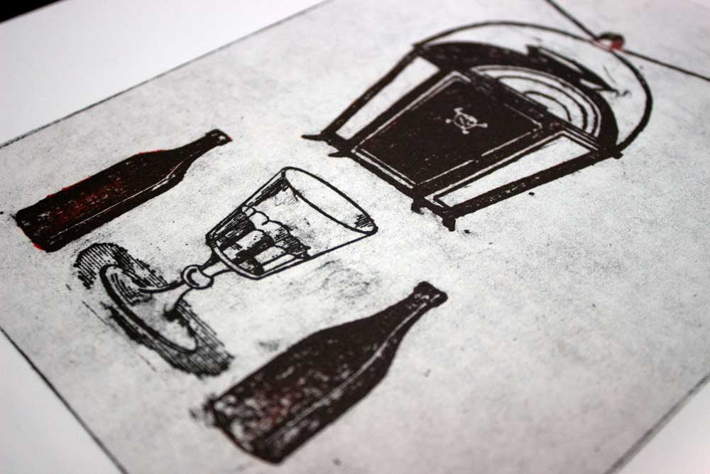 Max Ernst LITHOGRAPH Original Numbered LIMITED Ed. "dregs of...and beer" w/Frame