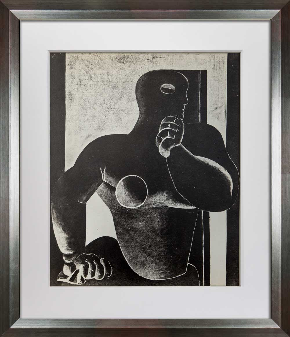 Le CORBUSIER Lithograph Limited Edition "Figure" w/Custom FRAME