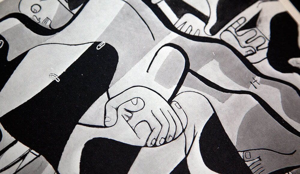 Le CORBUSIER Lithograph "Three Bathers" LTD ed. w/Custom Archive Frame