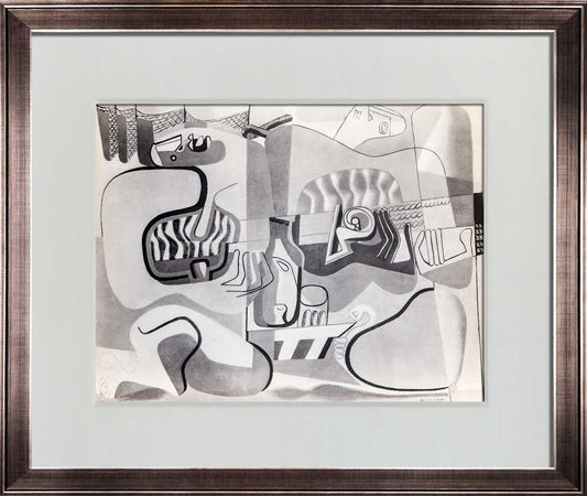 Le Corbusier Lithograph "Deux musiciennes..." Signed w/Custom Frame