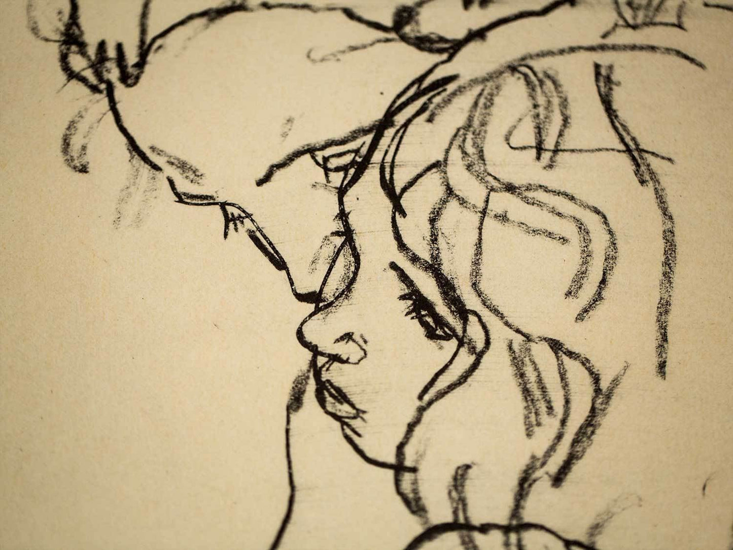 Egon SCHIELE Lithograph SIGNED Limited Ed: “Mother and Child” 1918 +FRAME