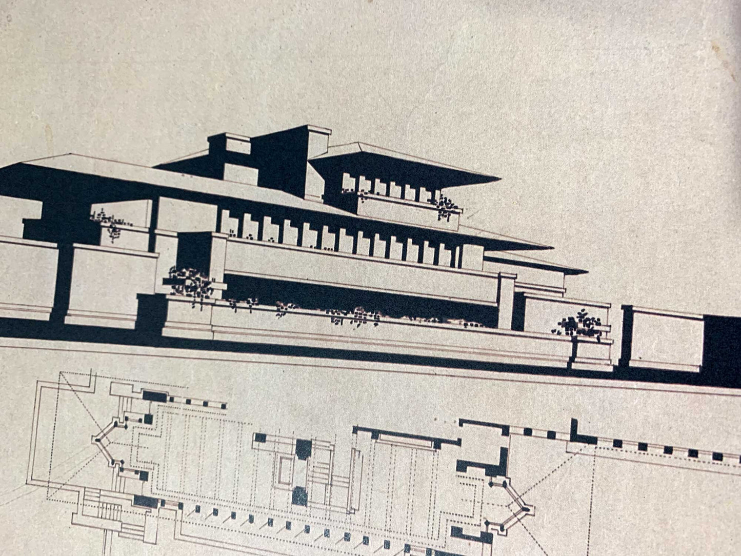 Frank Lloyd WRIGHT SIGNED #’ed LIMITED Ed. "Frederick C. Robie House" w/Frame