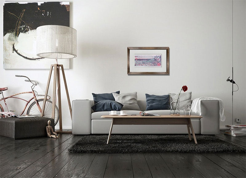 Frank Lloyd WRIGHT Lithograph #’ed LIMITED Ed. Hillside Theatre Curtain w/FRAME