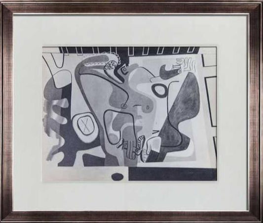 Le CORBUSIER Lithograph Limited Edition "Deux Figures..." w/Frame