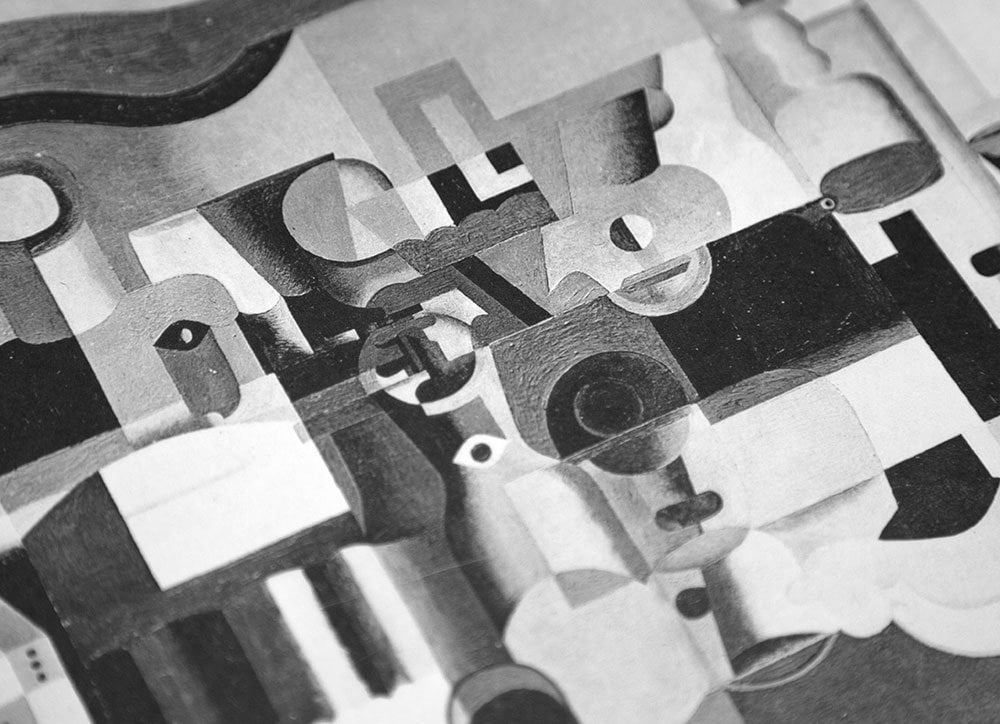 Le CORBUSIER Lithograph SIGNED "Still Life with Many Objects" 1923 w/Frame