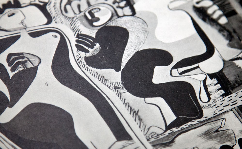 Le CORBUSIER Lithograph SIGNED "Femmes et Cheval" 1936 w/Frame