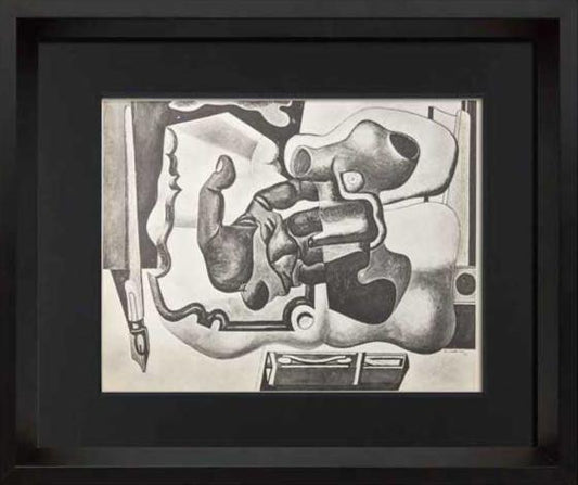 Le CORBUSIER Lithograph "La main rouge" SIGNED 1930 * Custom Frame