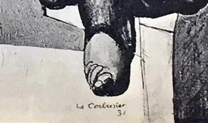 Le CORBUSIER Lithograph "Harmonic Rhythm Composition" SIGNED 1931 w/ Frame