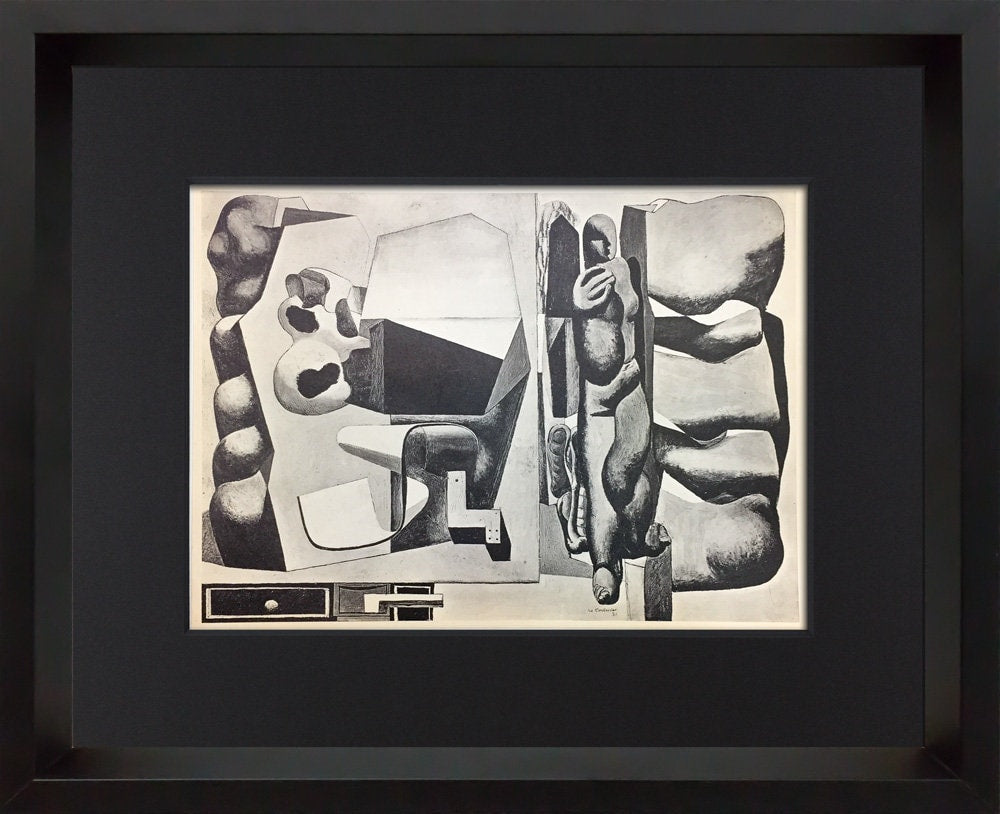 Le CORBUSIER Lithograph "Harmonic Rhythm Composition" SIGNED 1931 w/ Frame