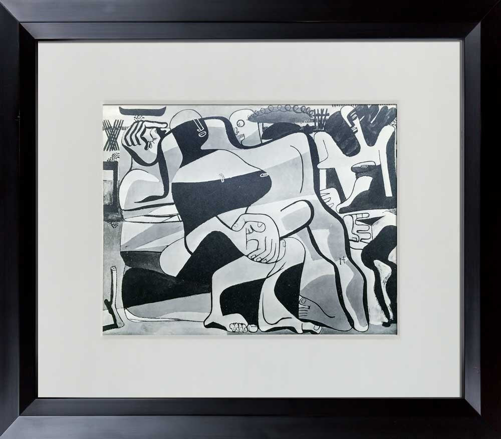 Le CORBUSIER Lithograph "Three Bathers" LTD ed. w/Custom Archive Frame